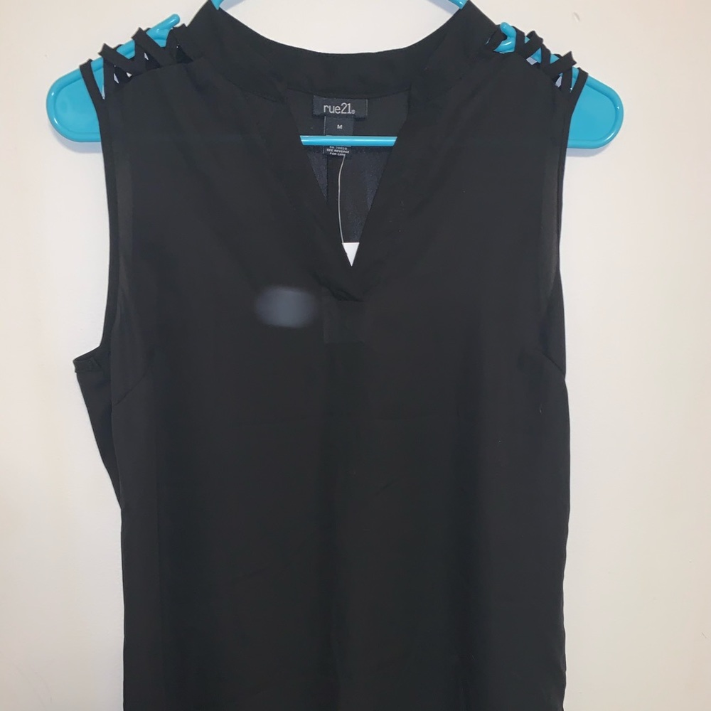 Black tank top
